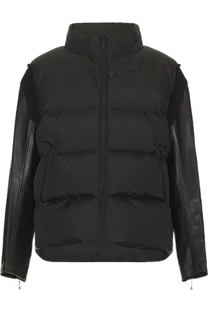 UNDERCOVER Leather Sleeve Puffer Blouson in