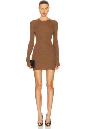 WARDROBE.NYC Ribbed Long Sleeve Dress Mini in