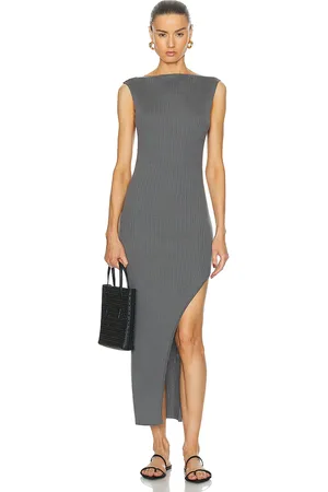 St Agni Cut Away Knit Dress in Grey
