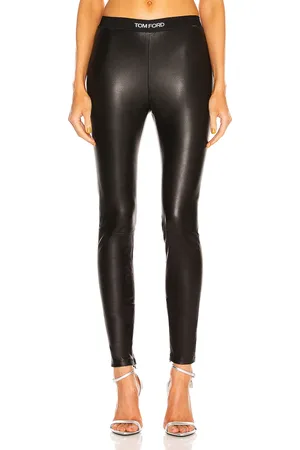 Tom Ford Leather Logo Waist Legging in