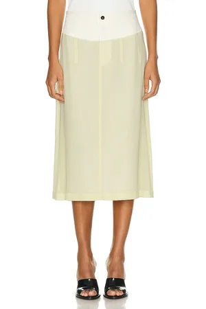 Bottega Veneta Midi Skirt in Yellow