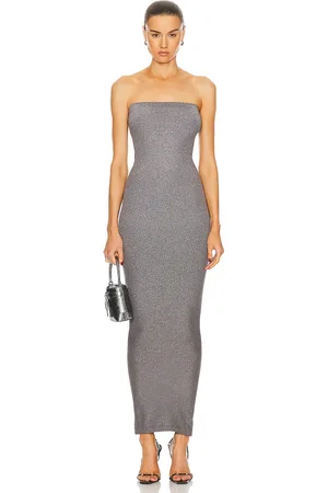 Wolford Fading Shine Dress in Metallic Silver