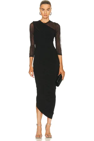 Norma Kamali Long Sleeve Diana Gown in Black