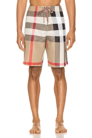 Burberry Breton Short in Neutral,Plaid