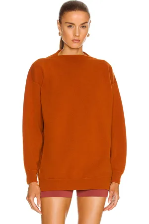 Alaïa Relaxed Regular Fit Cashmere Sweater in Burnt