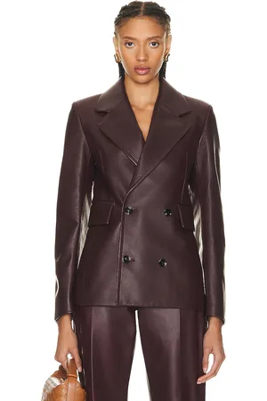 Bottega Veneta Leather Jacket in Burgundy