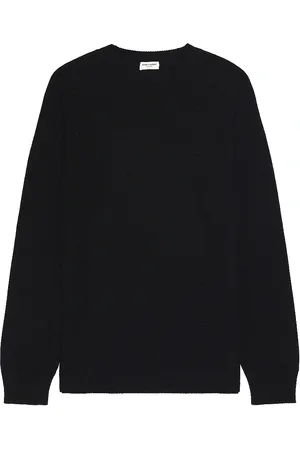 Saint Laurent Pull Col Rond Manche in Black