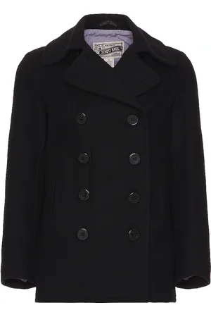 Schott NYC Slim Fit Peacoat in Blue