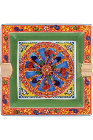 Dolce & Gabbana Large Square Ashtray in Orange