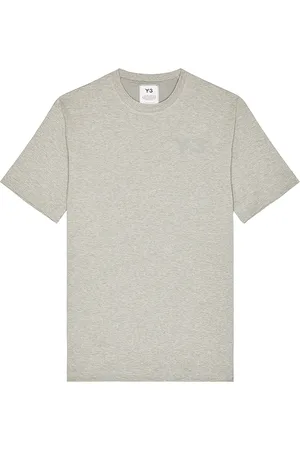 Y-3 Chest Logo Short Sleeve Tee in Grey