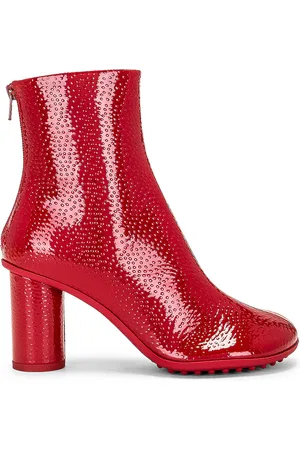 Bottega Veneta Atomic Ankle Boot in Red