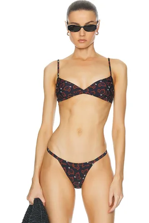 MATTEAU Tri Crop Bikini Top in Black