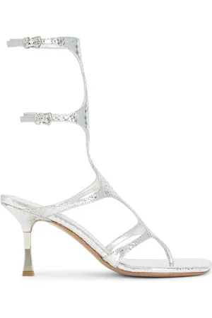 PARIS TEXAS Uma 75 Sandal Heel in Metallic