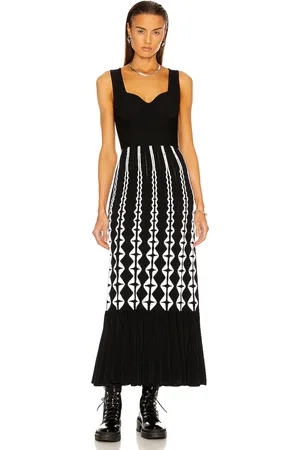 Alaïa Sleeveless Bustier Long Dress in Black
