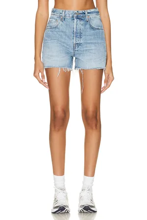 GRLFRND Jules Super High Rise Vintage Short in Denim-Medium