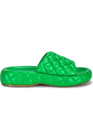 Bottega Veneta Stretch Padded Sandals in Green