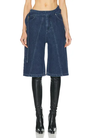 Jade Cropper Denim Short in Denim-Dark