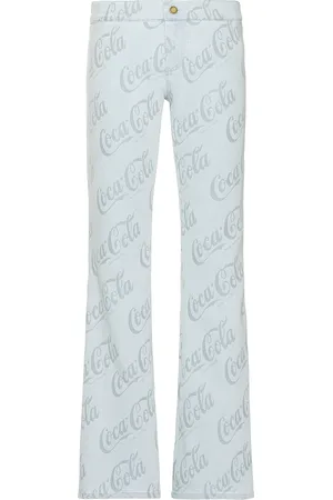 ERL Jacquard Denim Flare Pants Woven in Grey