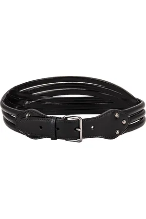 Alaïa Tubulaire Leather Belt in Black