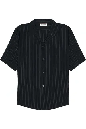 Saint Laurent Chemise Polo Col Requin in Navy