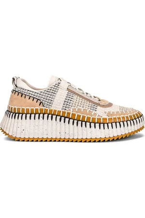 Chloé Nama Low Top Sneakers in Beige