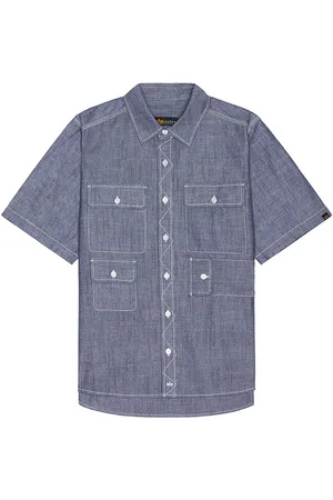 Alpha Industries Short Sleeve Multi Pocket Shirt in Navy