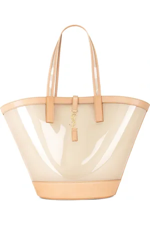 Saint Laurent Medium Panier Tote Bag in Cream