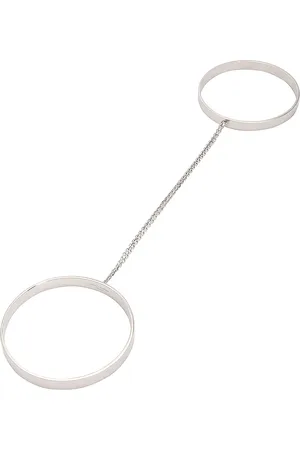 Saint Laurent Double Chain Bracelet in Metallic Silver
