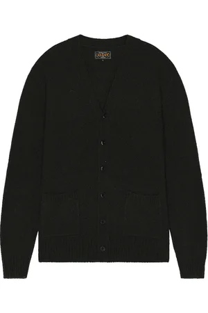 Beams Elbow Patch Cardigan in Green