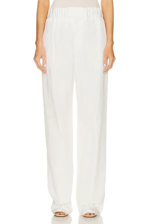Bottega Veneta Wide Leg Pant in Cream