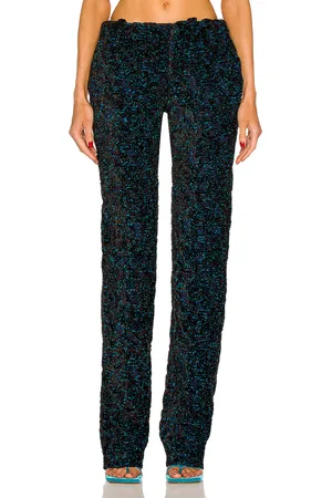Bottega Veneta Blossom Chenille Boucle Trouser in Blue
