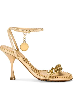 Bottega Veneta Dot Ankle Strap Sandals in Beige