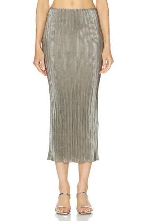 Cult Gaia Kylii Skirt in Taupe