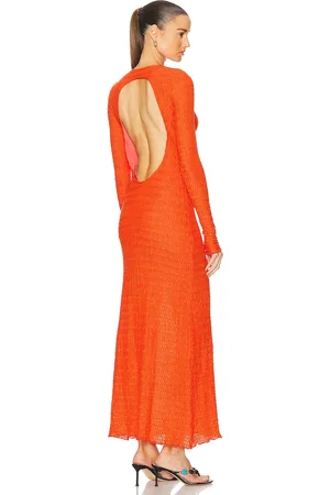 SIEDRES Lendi Open Back Textured Maxi Dress in