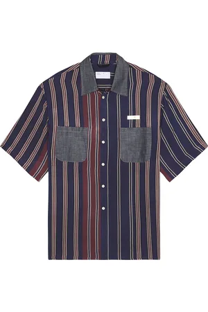 4SDESIGNS Short Sleeve Utility Shirt in Blue
