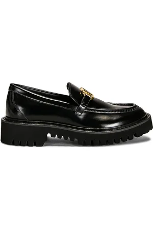 VALENTINO GARAVANI Signature V Logo Loafers in Black
