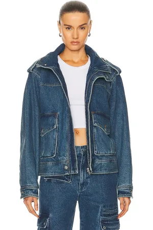 GRLFRND Arden Cargo Jacket in Denim-Medium