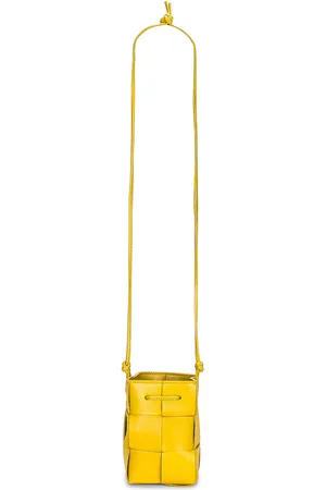Bottega Veneta Mini Cassette Bucket Bag in Mustard
