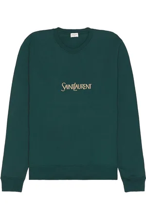 Saint Laurent Classique Old School Sweater in Green