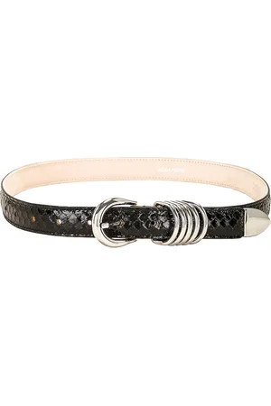 DEHANCHE Hollyhock Snake Belt in Black