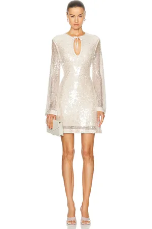 Simkhai Kari Mini Dress in Metallic Neutral