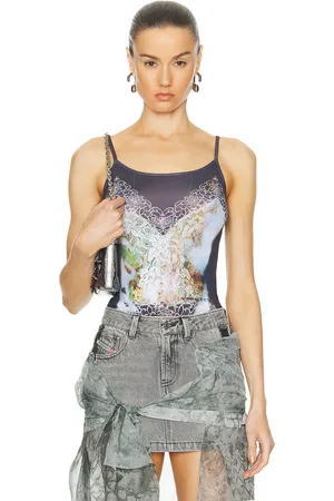 Y / PROJECT Lace Print Tank Top in