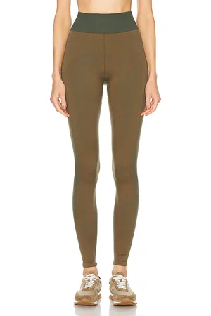The Upside Ribbed Seamless 28in Pant in Olive