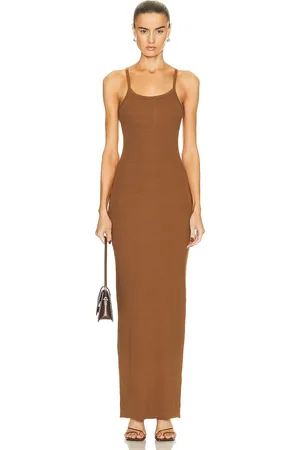 ÉTERNE Tank Maxi Dress in Brown