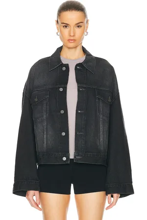 GRLFRND Christi Oversized Denim Jacket in Black