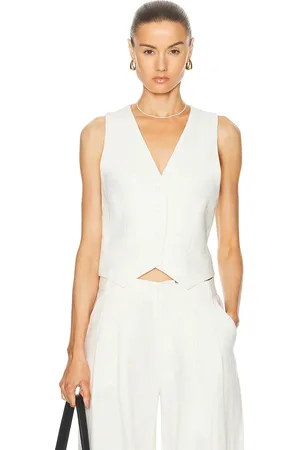 St Agni Tailored Linen Vest in
