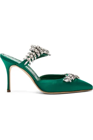 Manolo Blahnik Satin Lurum 90 Heels in