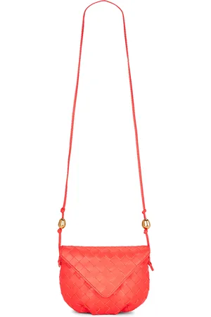 Bottega Veneta Mini Cross Body Pouch in Coral