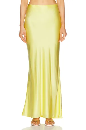 The Sei Bias Maxi Skirt in Yellow