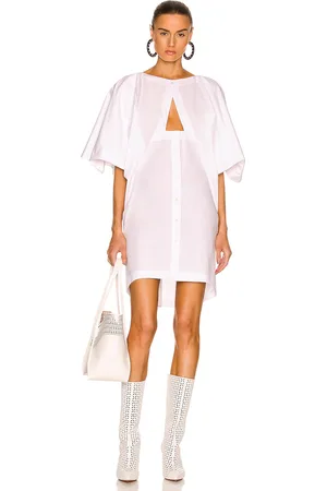 Alaïa Sleeveless Hooded Dress in White